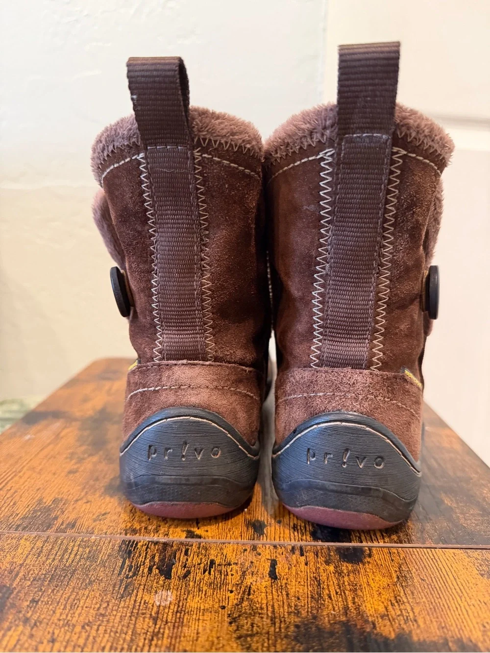 Women's Brown Suede Winter Pull-On Ankle Boots
